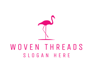 Pink Flamingo Silhouette logo design