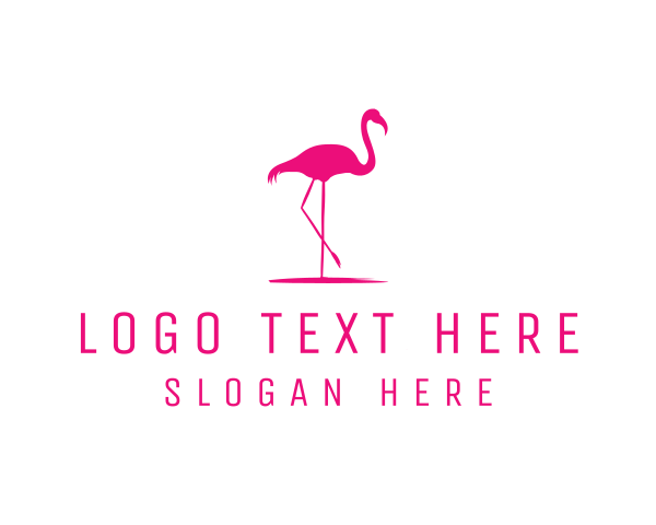 Pink Flamingo logo example 4