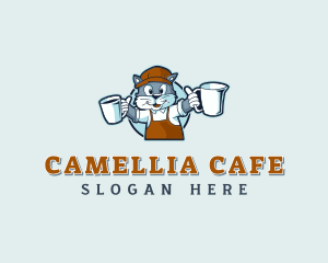 Barista Cat Cafe logo design