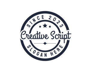 Stylish Round Script logo design