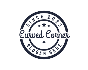 Stylish Round Script logo design