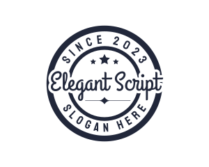 Stylish Round Script logo design