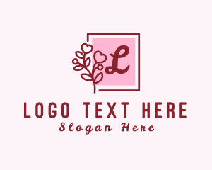 Feminine Flower Heart Plant logo