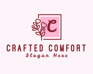 Feminine Flower Heart Plant logo design