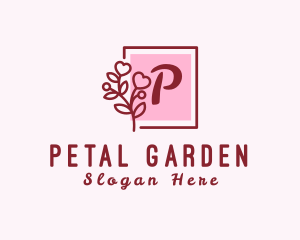 Feminine Flower Heart Plant logo design