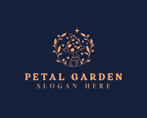 Mushroom Wreath Plant logo design