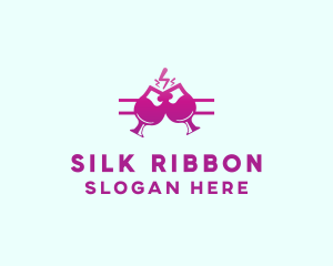 Electric Pink Cocktail Drink Bar  logo design