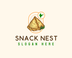 Indian Samosa Food logo design