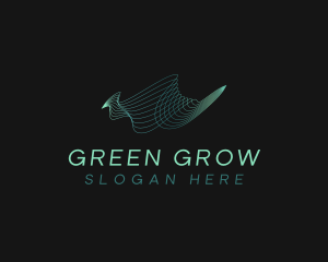 Green Waves Software logo design