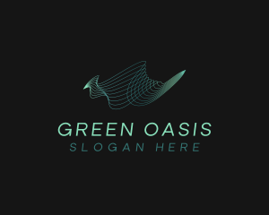 Green Waves Software logo design