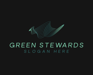 Green Waves Software logo design