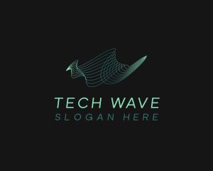 Green Waves Software logo design