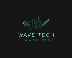 Green Waves Software logo design