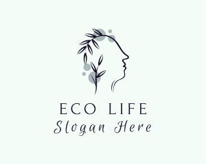 Eco Leaf Head  logo design