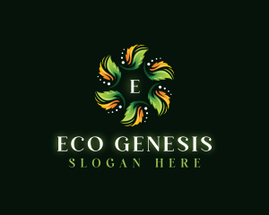 Eco Herb Leaf logo design