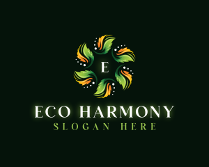 Eco Herb Leaf logo design