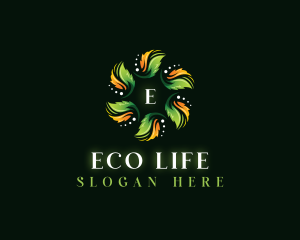 Eco Herb Leaf logo design