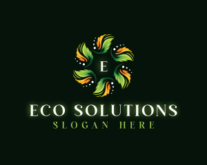 Eco Herb Leaf logo design