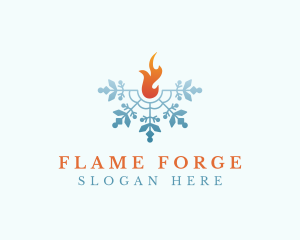 Ice Fire Snow logo design