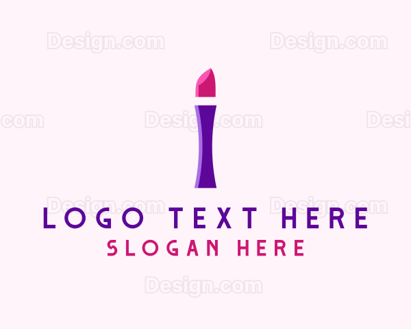 Lipstick Beauty Letter I Logo
