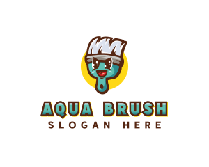 Paint Brush Refurbish Painting logo design