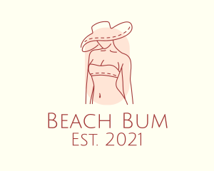 Beachwear Woman Apparel  logo design