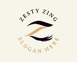 Eyelashes Eyebrows Letter Z logo design