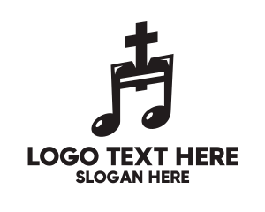 Song - Christian Music Note logo design