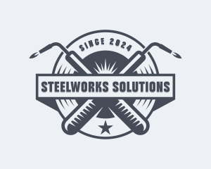 Industrial Steelworks Welder logo design