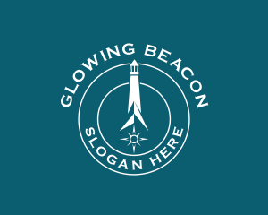 Lighthouse Compass Arrow logo design