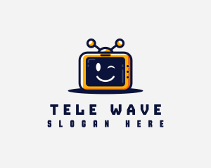 Cute TV Robot logo design