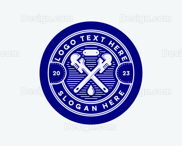 Drainage Plumber Wrench Logo