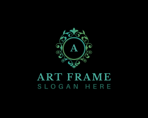 Floral Vines Frame logo design