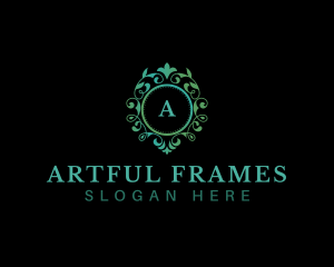 Floral Vines Frame logo design