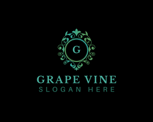 Floral Vines Frame logo design