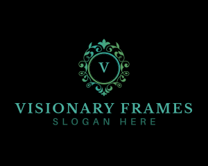 Floral Vines Frame logo design