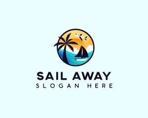 Boat Airplane Travel logo design