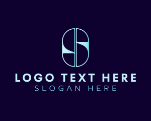 Modern Tech Business Letter S logo