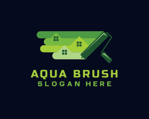 Paint Roller House logo design