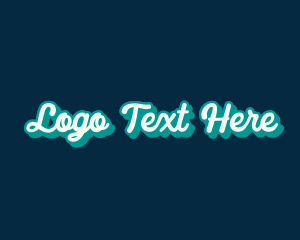 Cursive Playful Pop Art logo