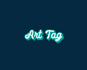 Cursive Playful Pop Art logo design