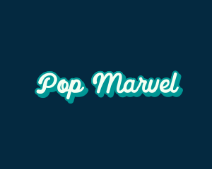 Cursive Playful Pop Art logo design