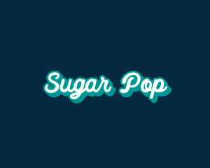 Cursive Playful Pop Art logo design