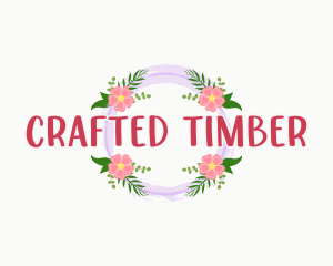 Feminine Floral Wreath logo design