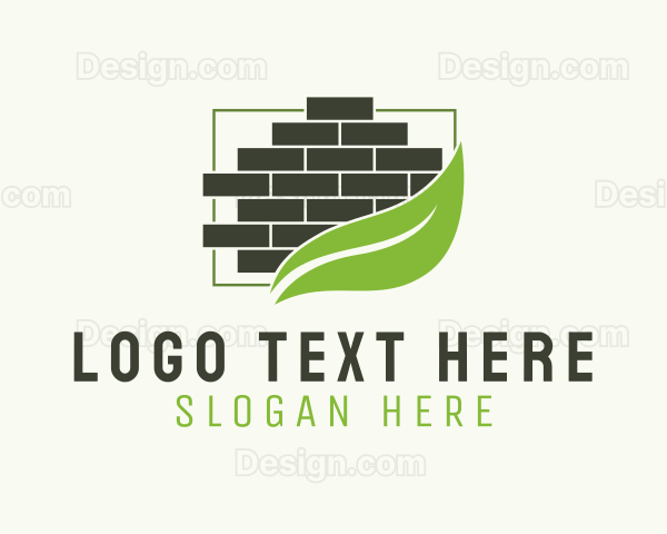 Leaf Brick Wall Logo