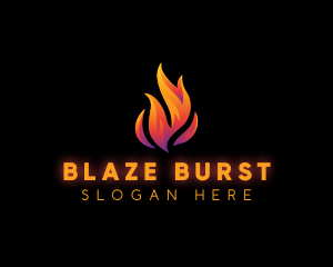 Flame Fire Blazing logo design