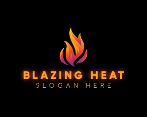 Flame Fire Blazing logo design