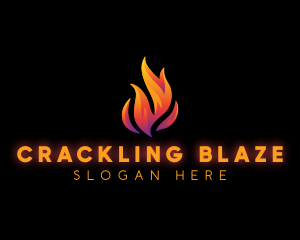 Flame Fire Blazing logo design