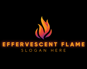 Flame Fire Blazing logo design