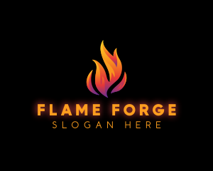 Flame Fire Blazing logo design